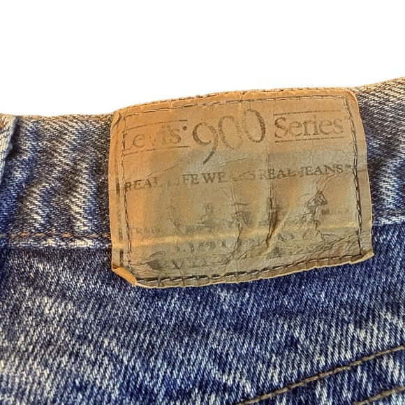 Vintage Levis 900 Series Jeans Womens 7 Made in USA High Rise Tapered Blue 57901 - Picture 4 of 12